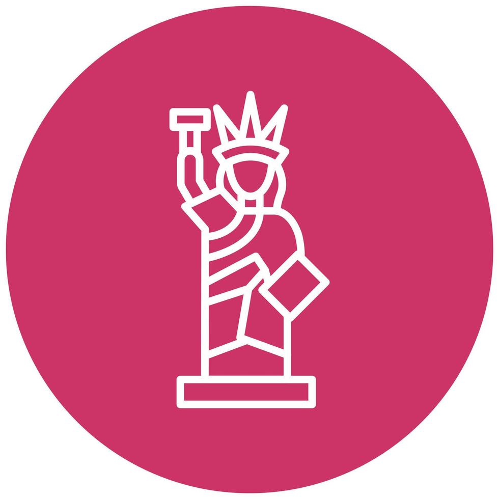 estatua de libertad icono estilo vector