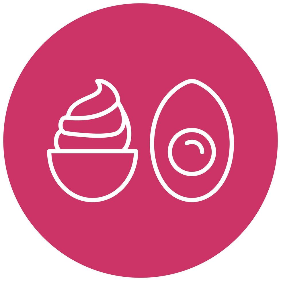 Deviled Eggs Icon Style vector