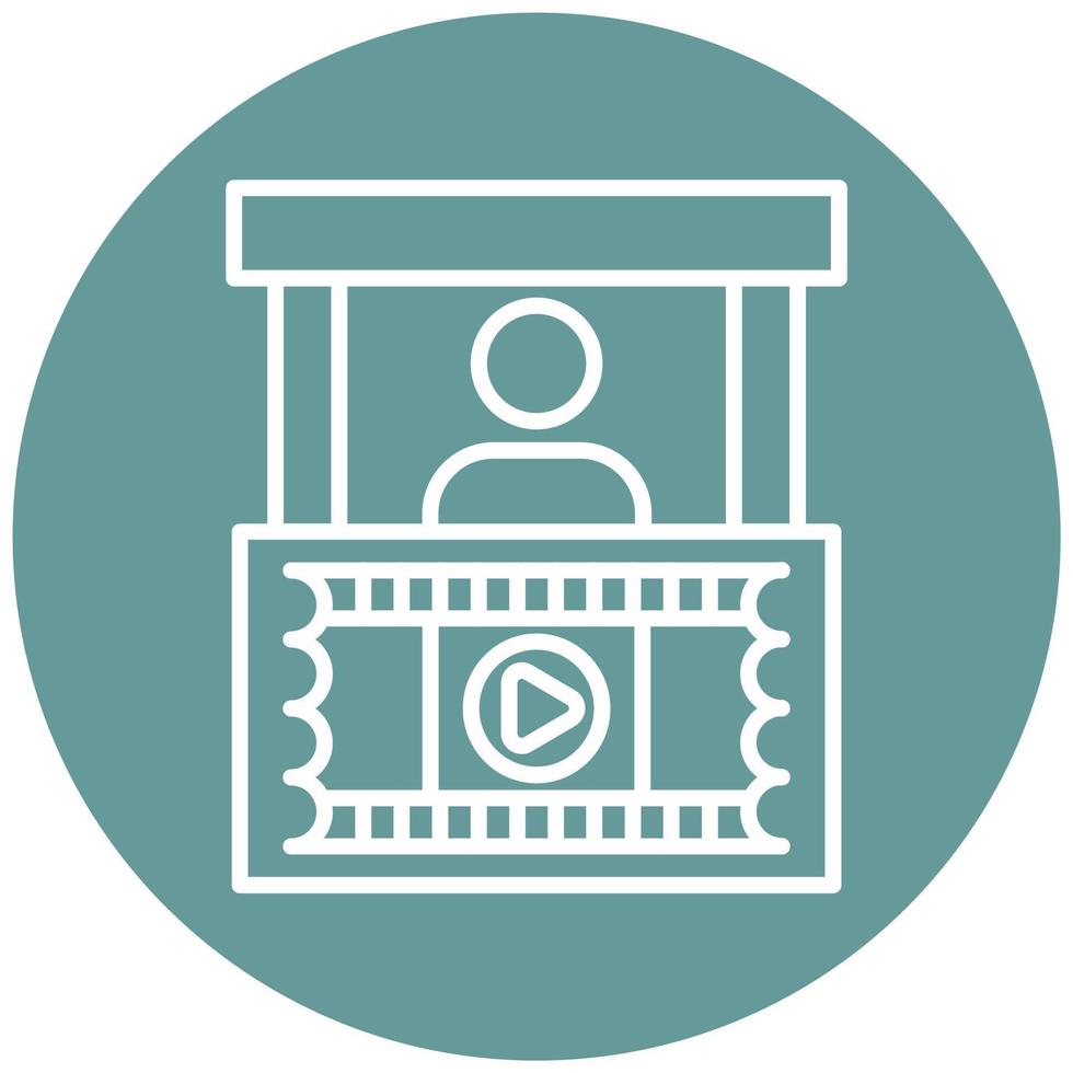 Ticket Office Icon Style vector