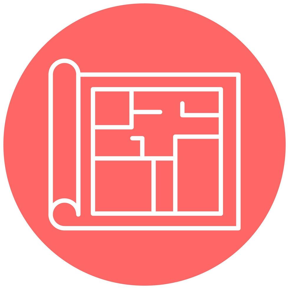Floor Plan Icon Style vector