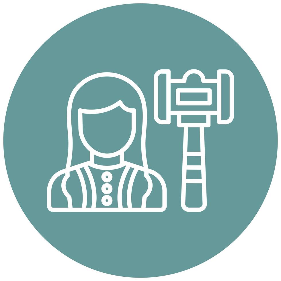 Judge Female Icon Style vector