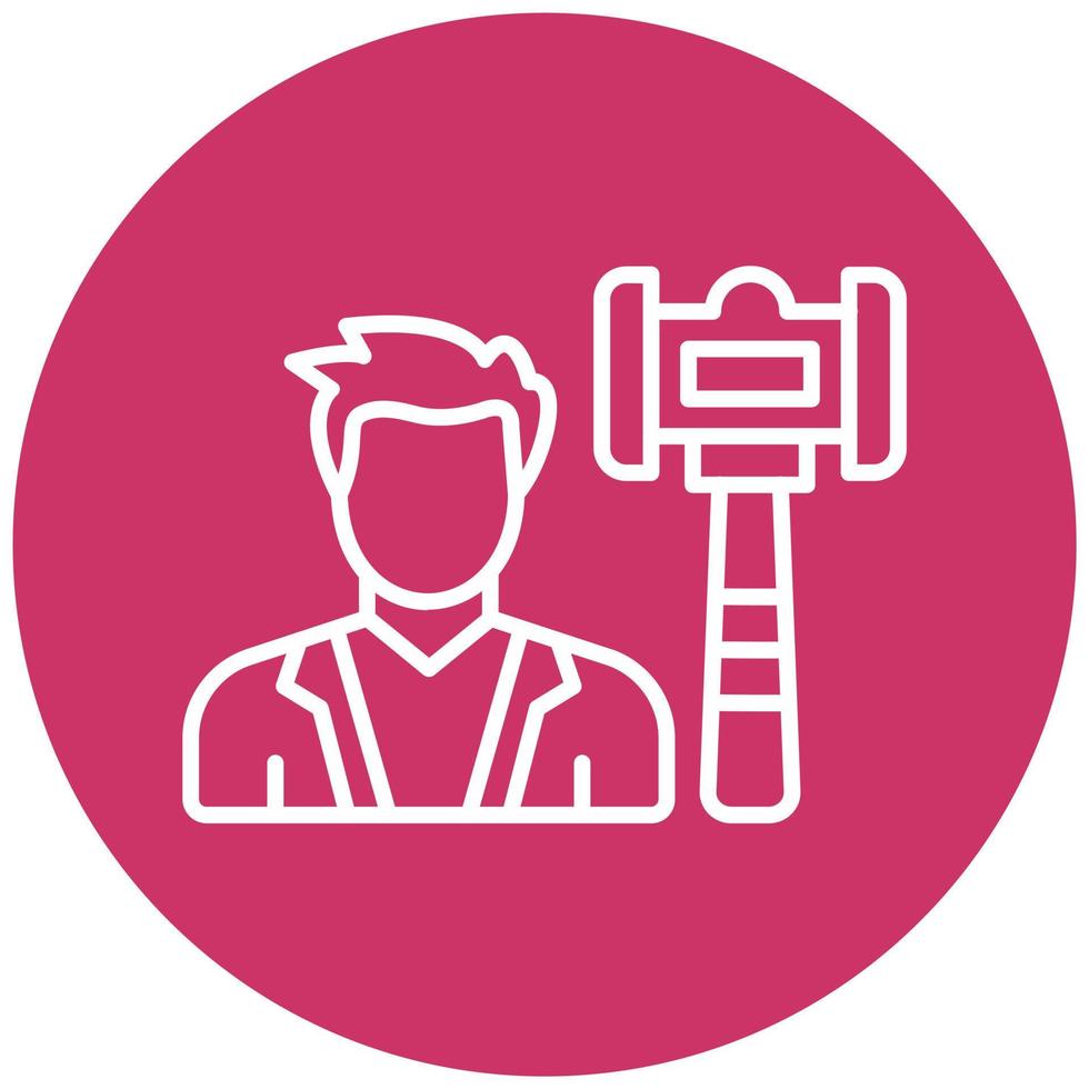 Judge Male Icon Style vector