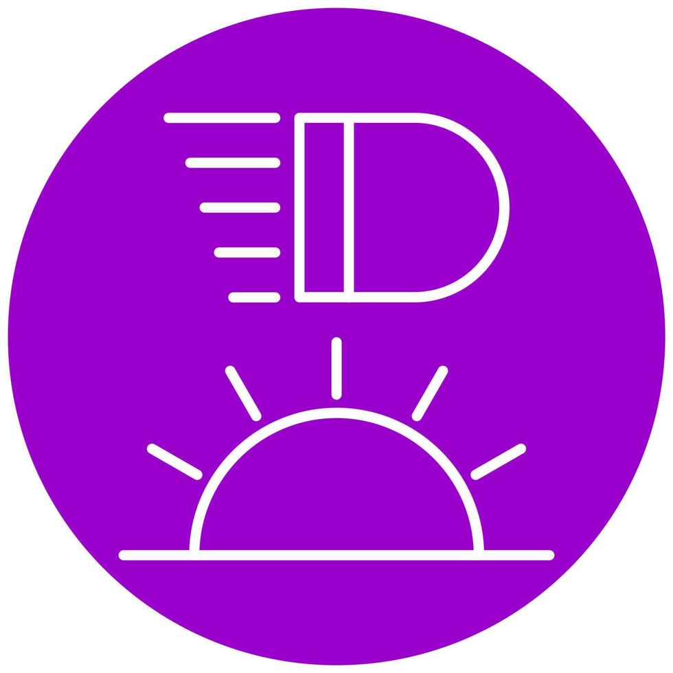 Ambient Light Icon Style vector