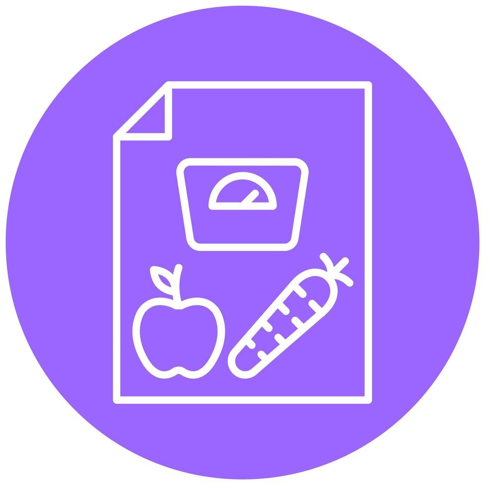 dieta consejos icono estilo vector