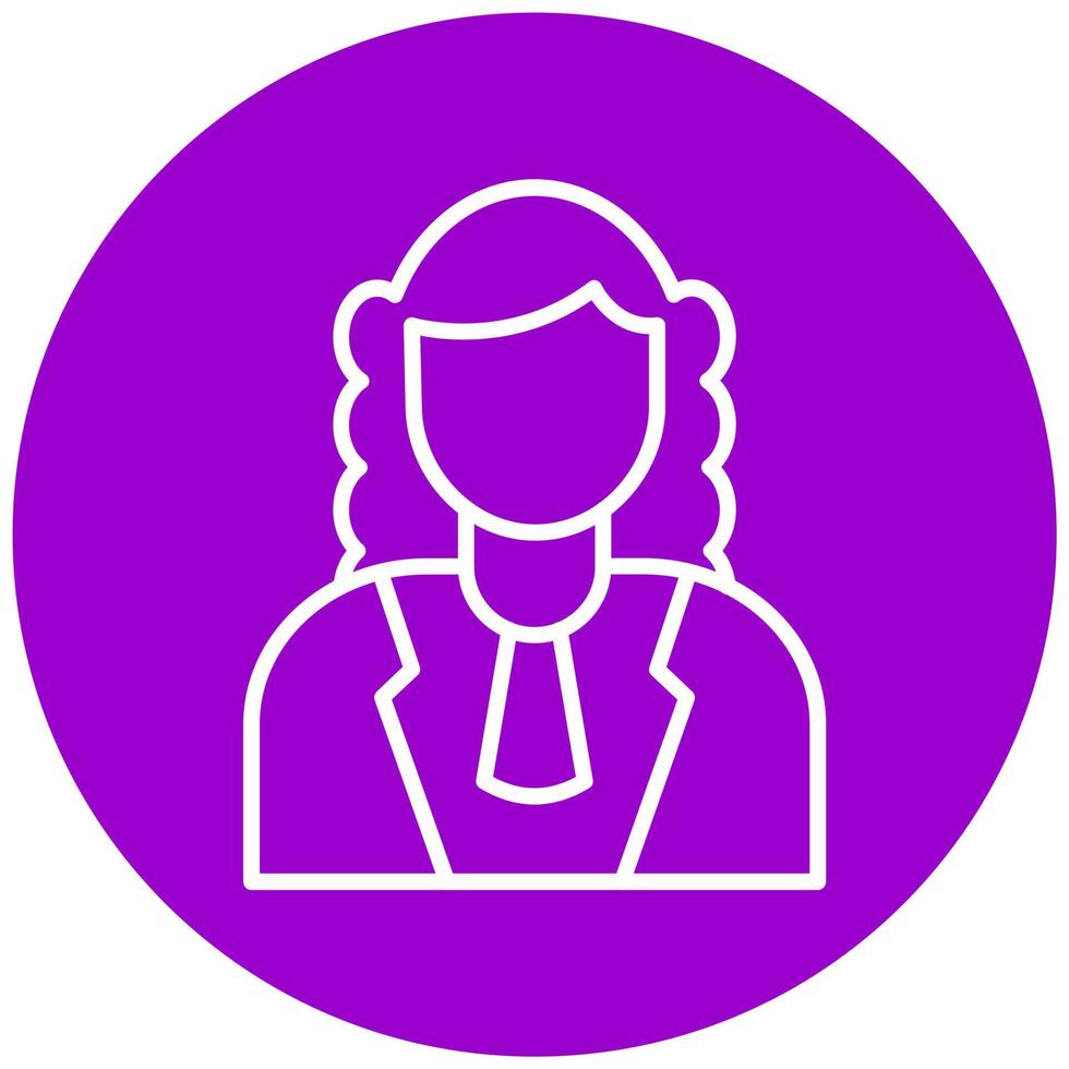 Judge Female Icon Style vector