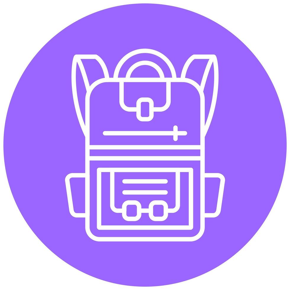 Back Pack Icon Style vector