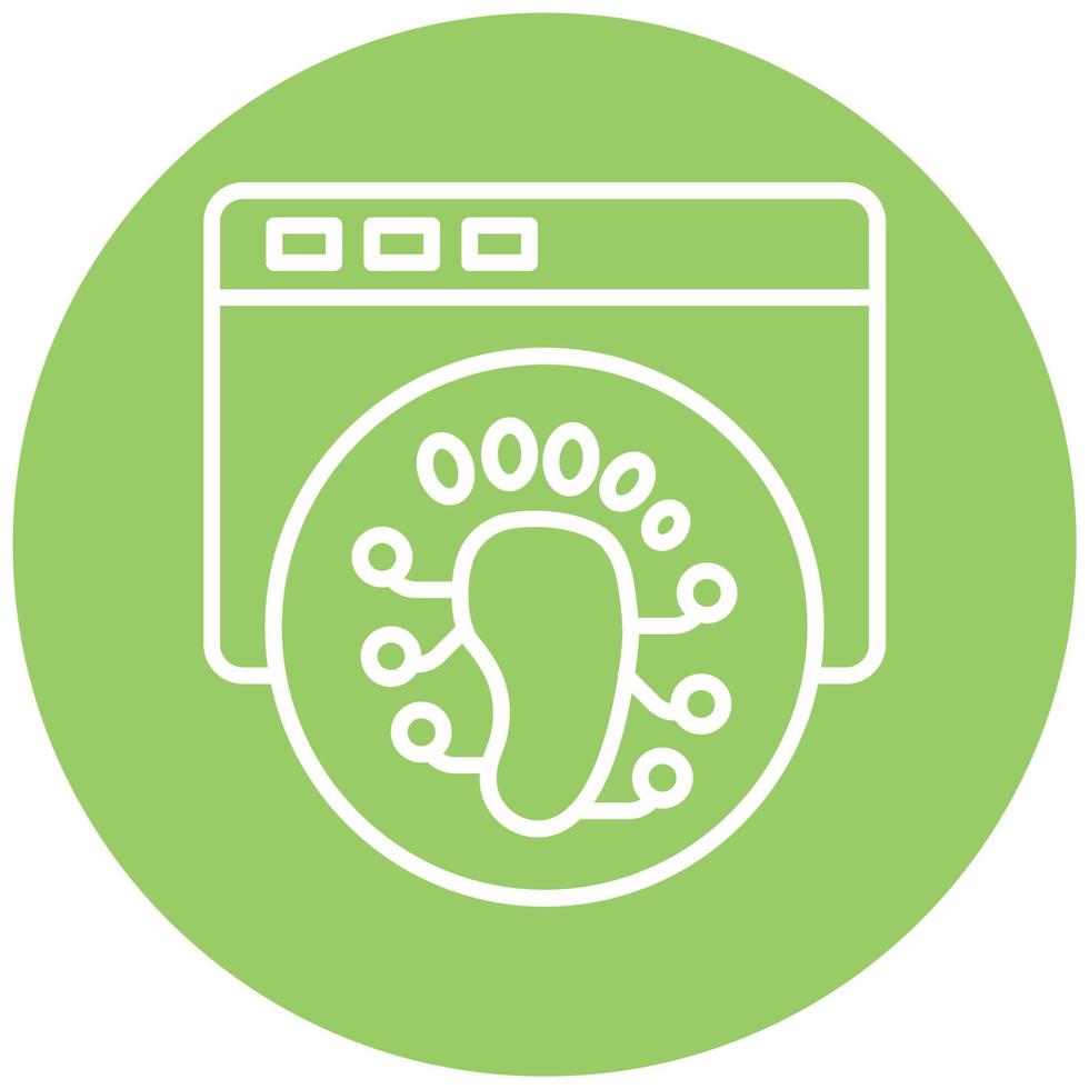 Digital Footprint Vector Icon Style