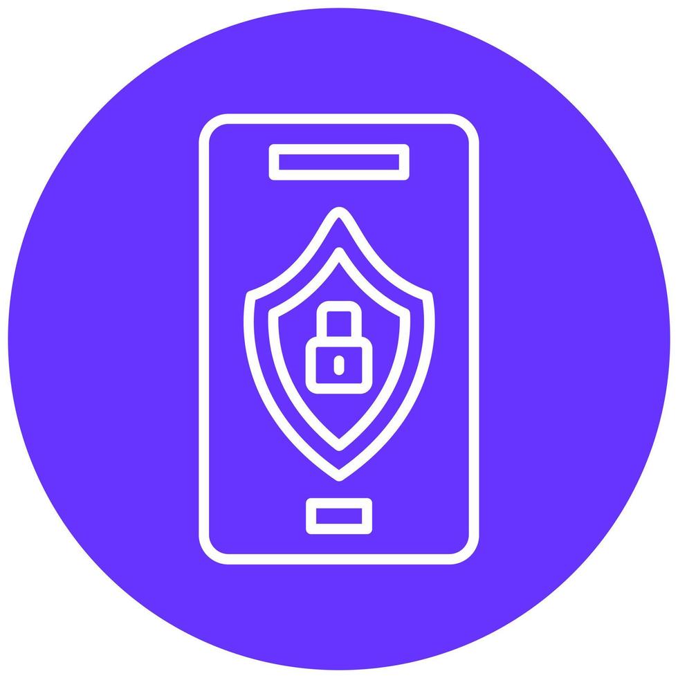 Mobile Security Vector Icon Style