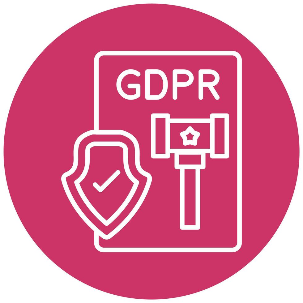 Gdpr Lawsuit Vector Icon Style