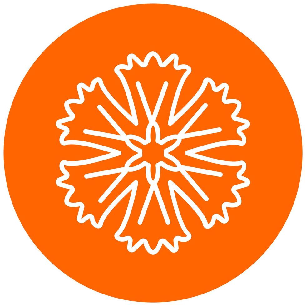 Fringed Dianthus Vector Icon Style