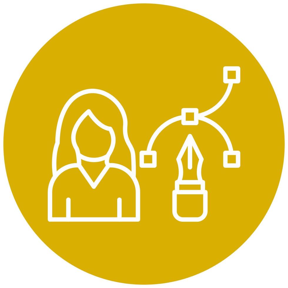 Designer Female Vector Icon Style
