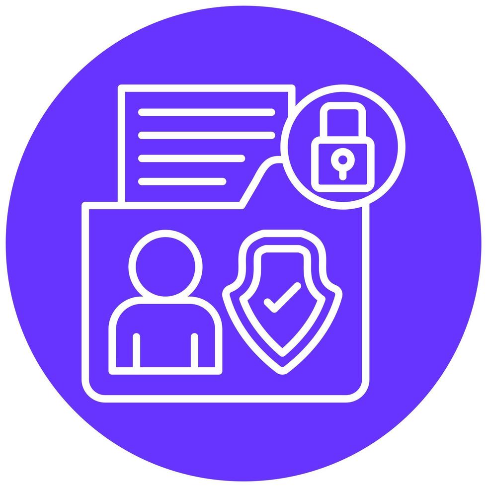 Sensitive Personal Data Vector Icon Style