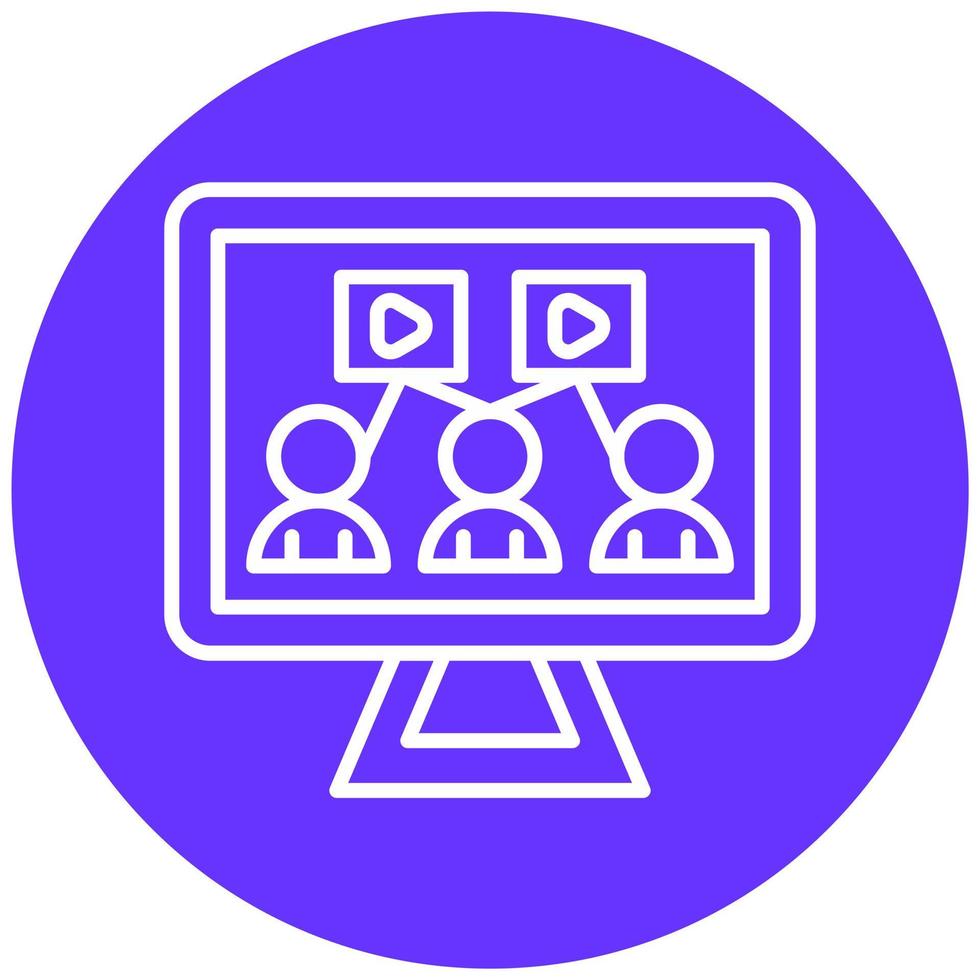 Streaming Community Vector Icon Style