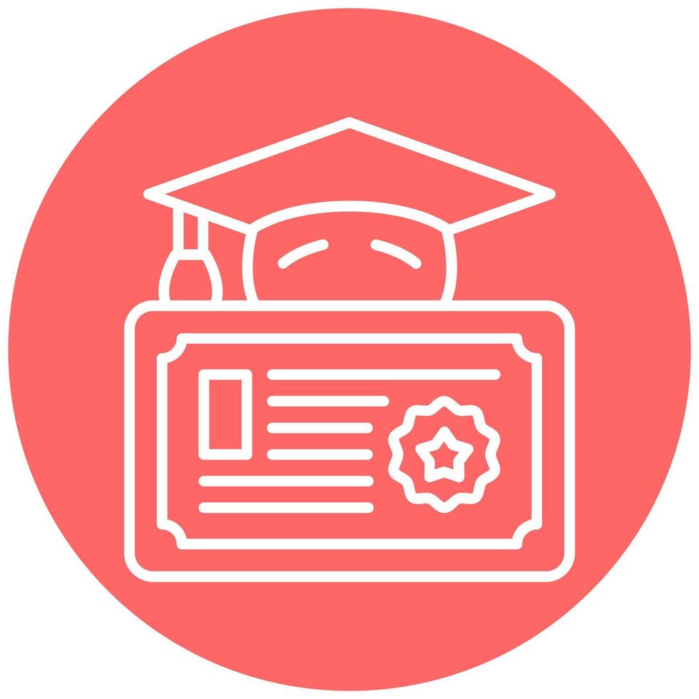 diploma vector icono estilo