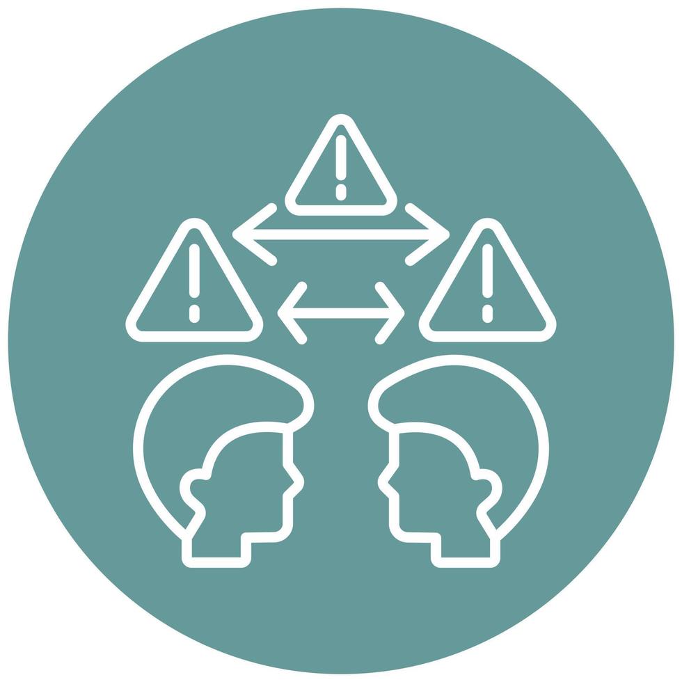 Face to Face Contact Vector Icon Style