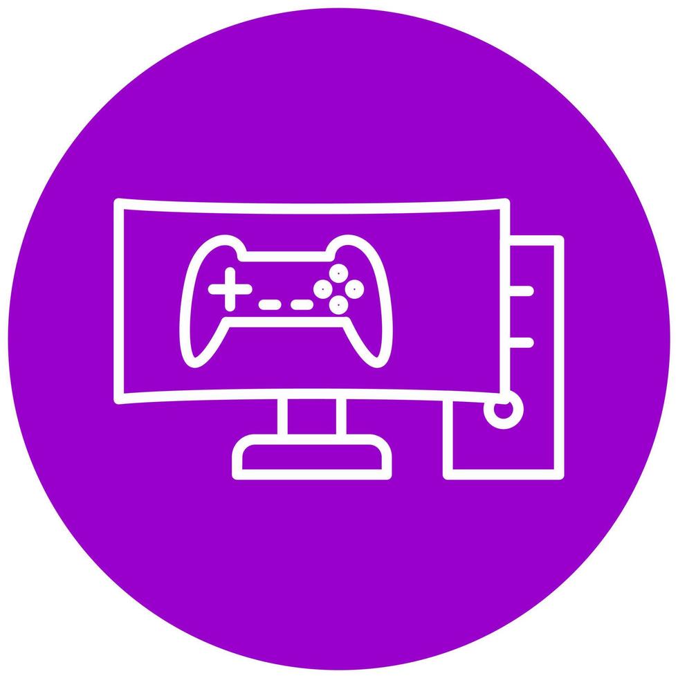 Gaming PC Vector Icon Style