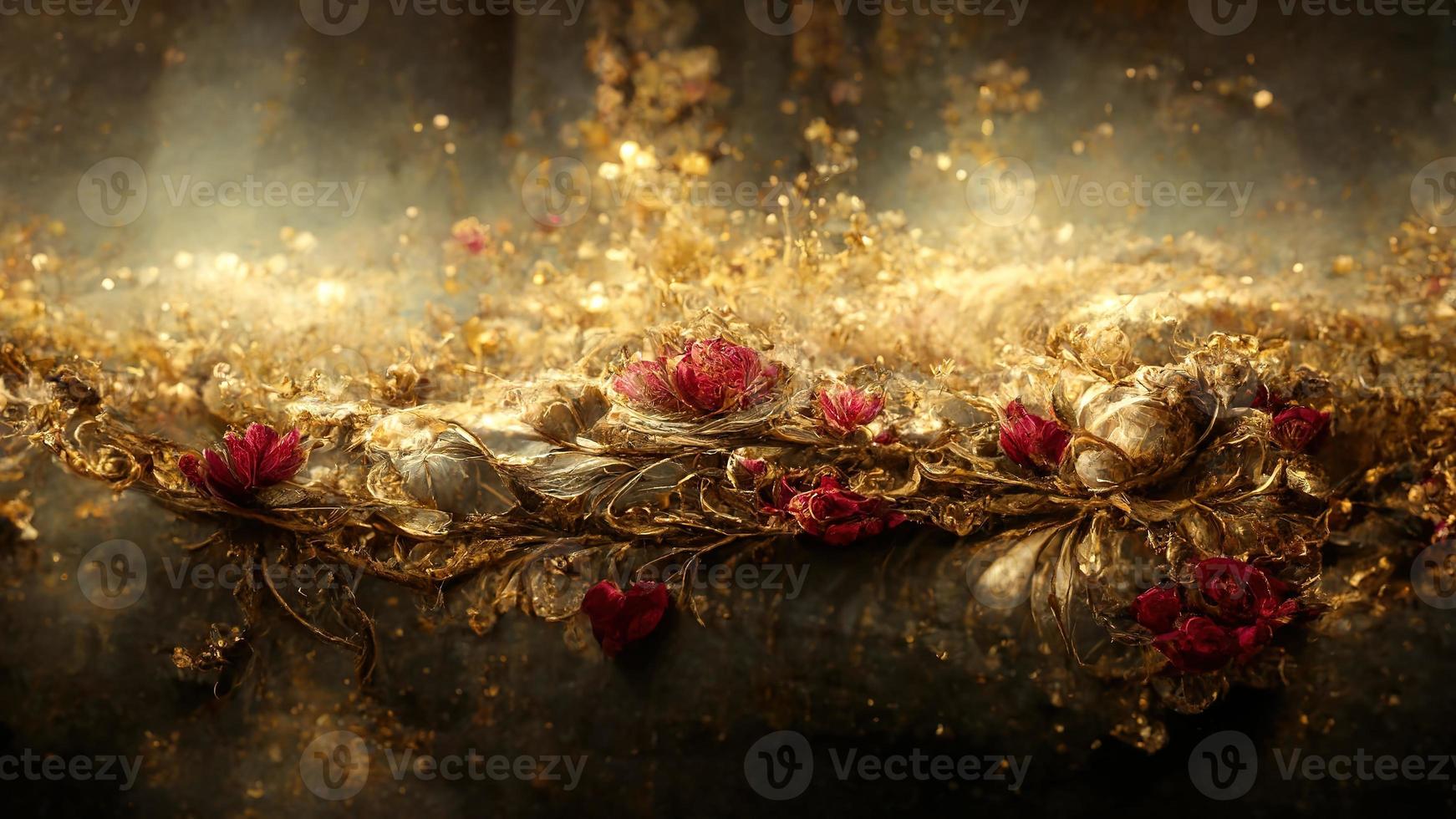 Fabulous Magic solemn golden background photo