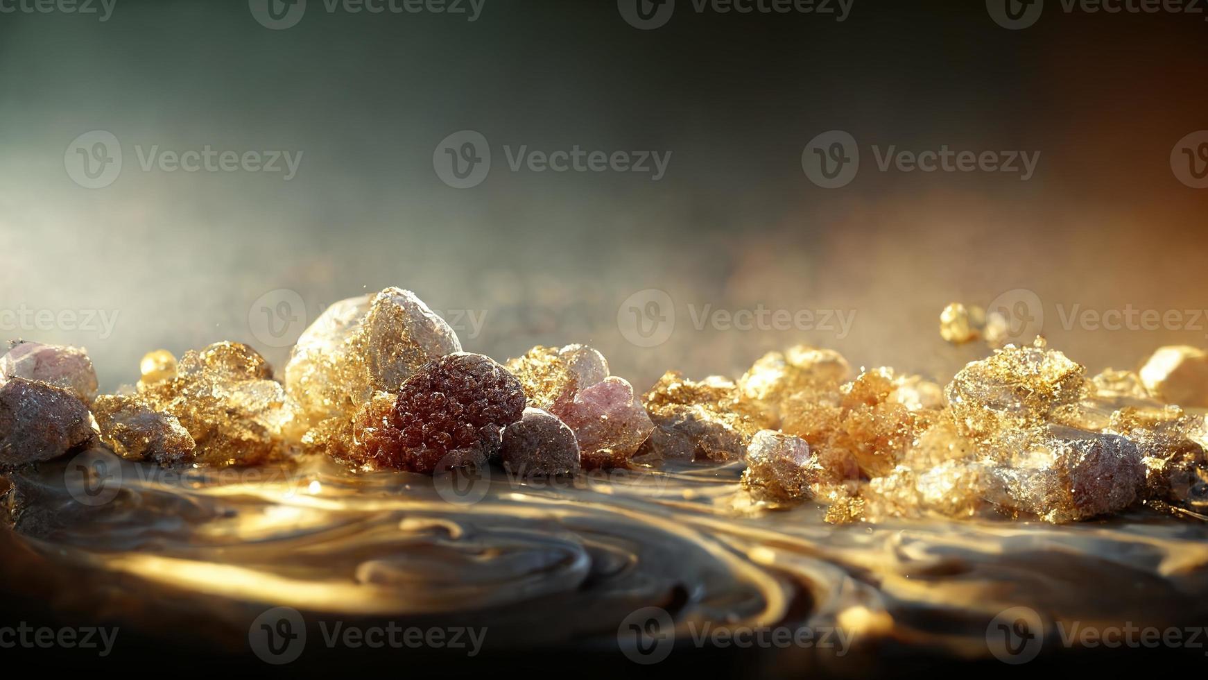 Abstract luxury background with gems and crystals photo