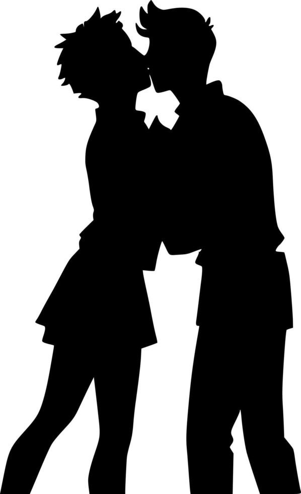 black couple cartoon vector