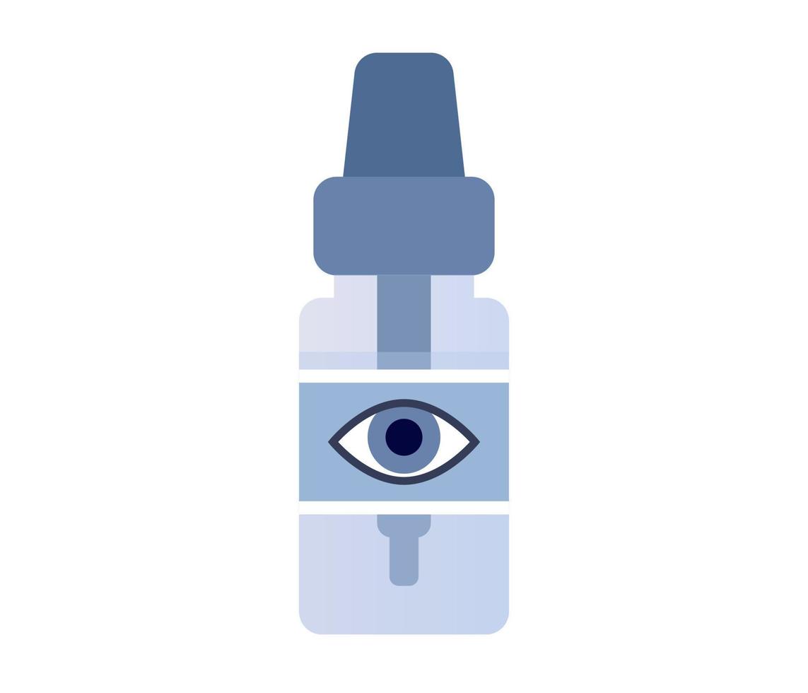 Eye drops bottle icon. Ophthalmology concept. Eyesight treatment. Pipette sign. Vector flat illustration