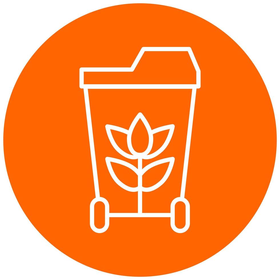 Compost Bin Icon Style vector