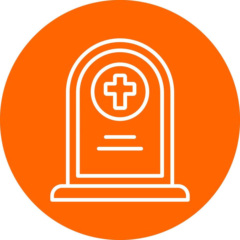 estilo de icono de cementerio vector