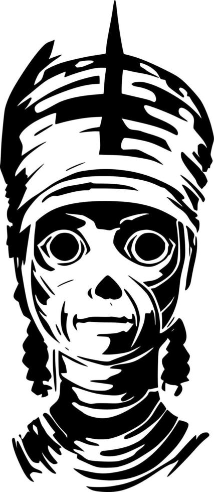 black zombie face vector