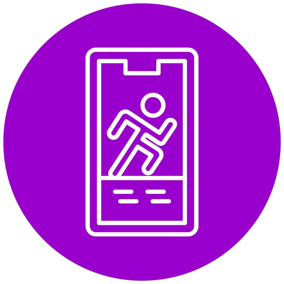 Running Icon Style vector