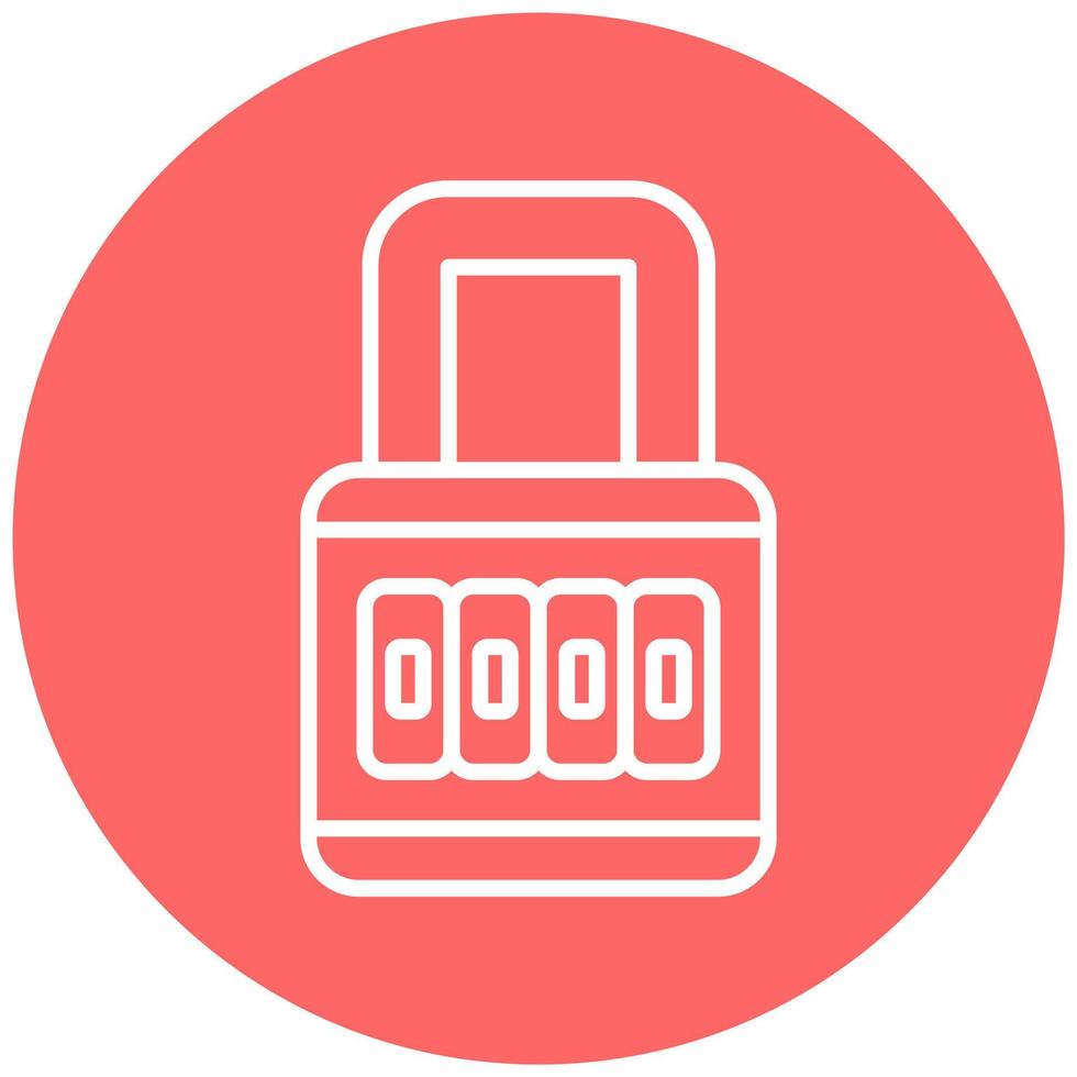 Number Padlock Icon Style vector