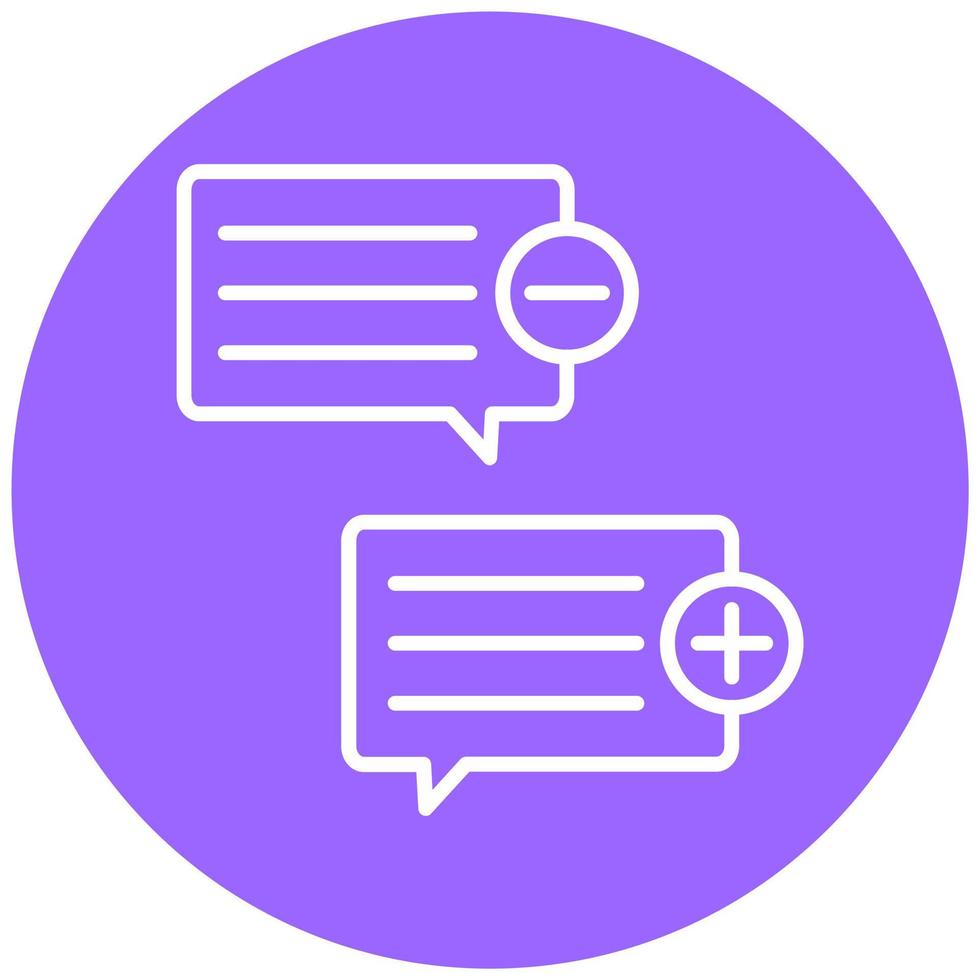 Plus And Minus Comments Icon Style vector