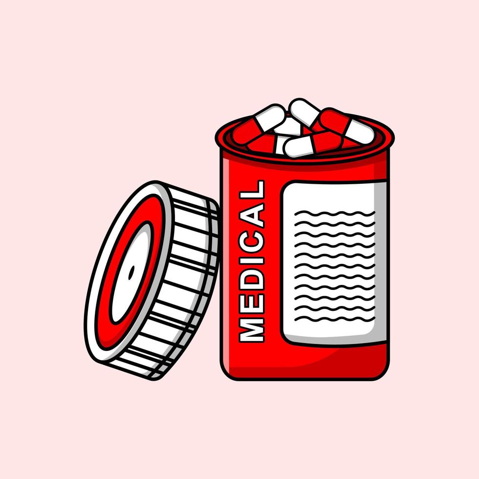 medical capsule pill vector design