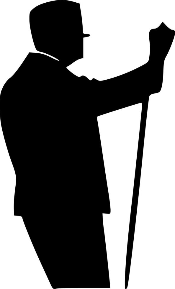 icono de hombre negro vector