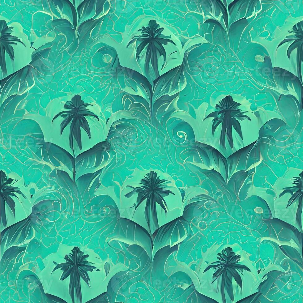 Abstract floral seamless backround with leaves of cannabis. Seamless pattern. 3D render. photo