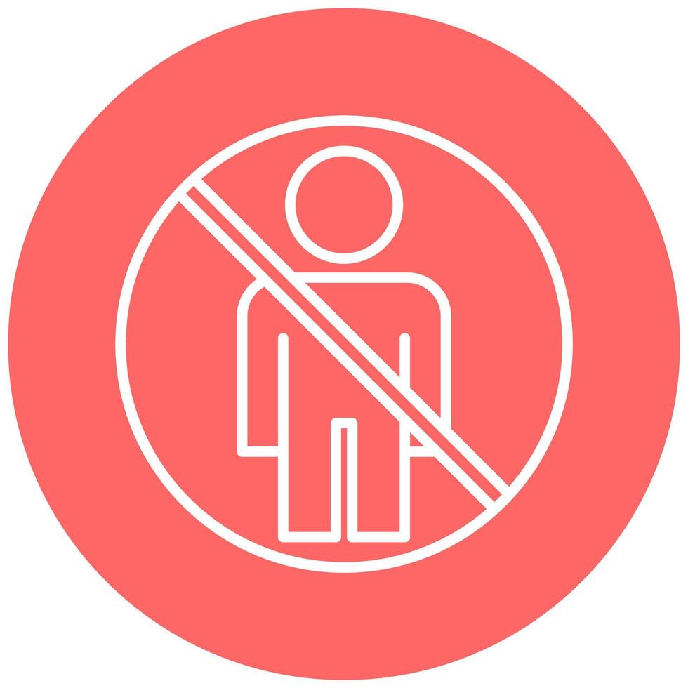Restricted Area Vector Icon Style