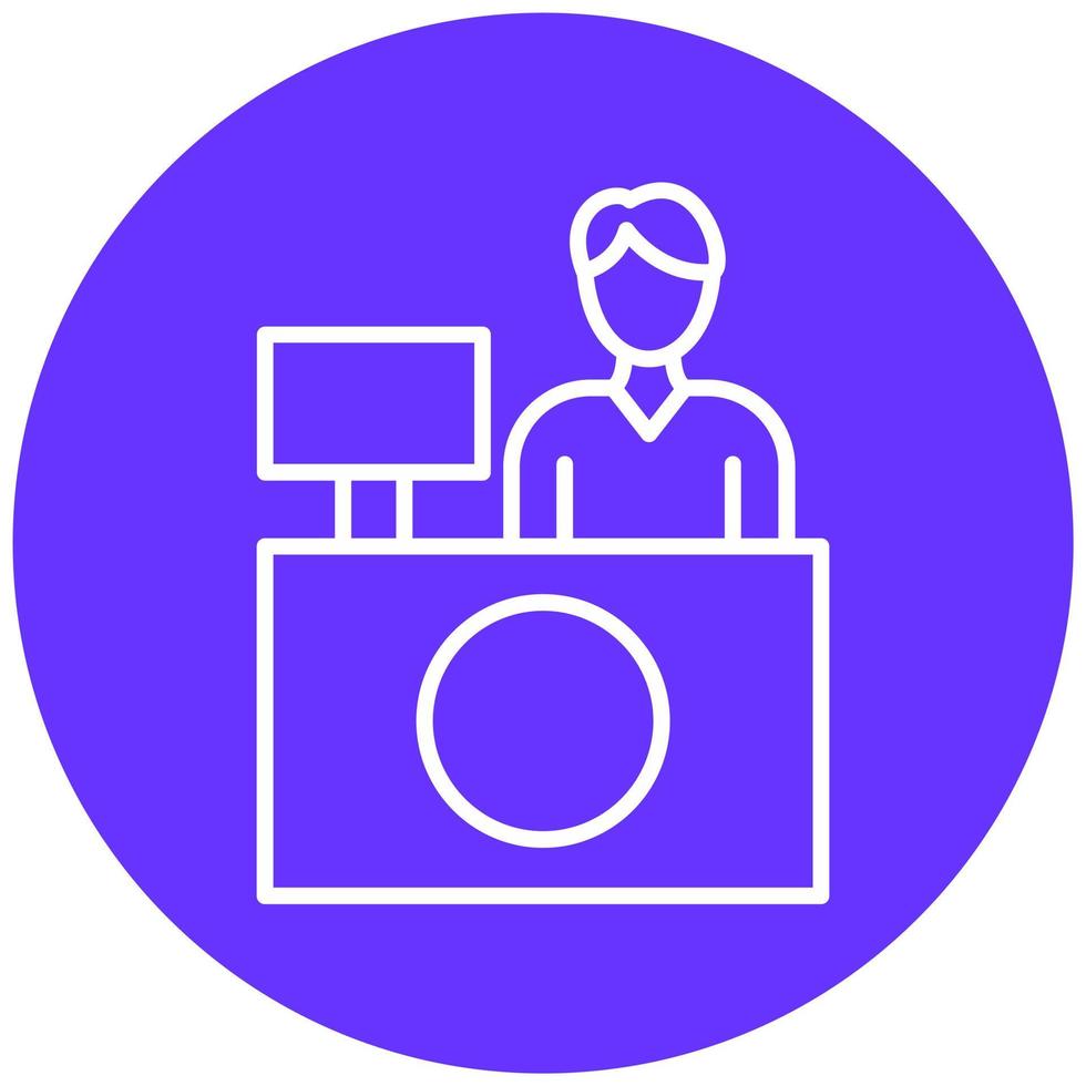 Hotel Reception Vector Icon Style