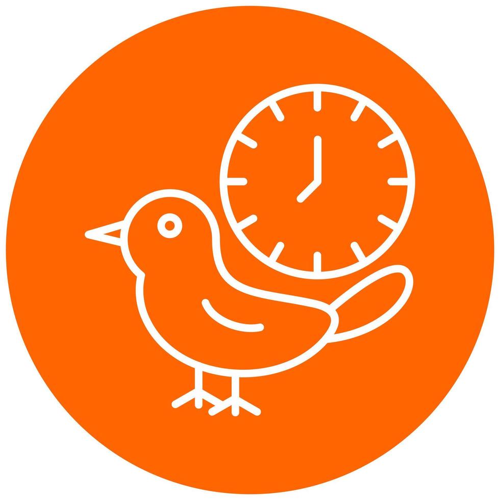 Early Bird Vector Icon Style