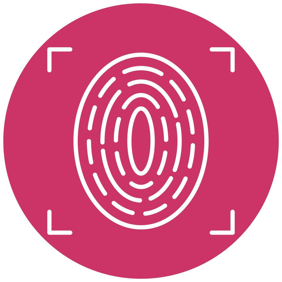 Fingerprint Scan Vector Icon Style