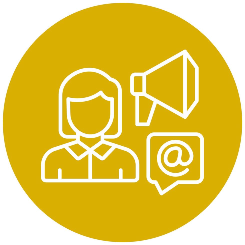 Brand Mentions Vector Icon Style