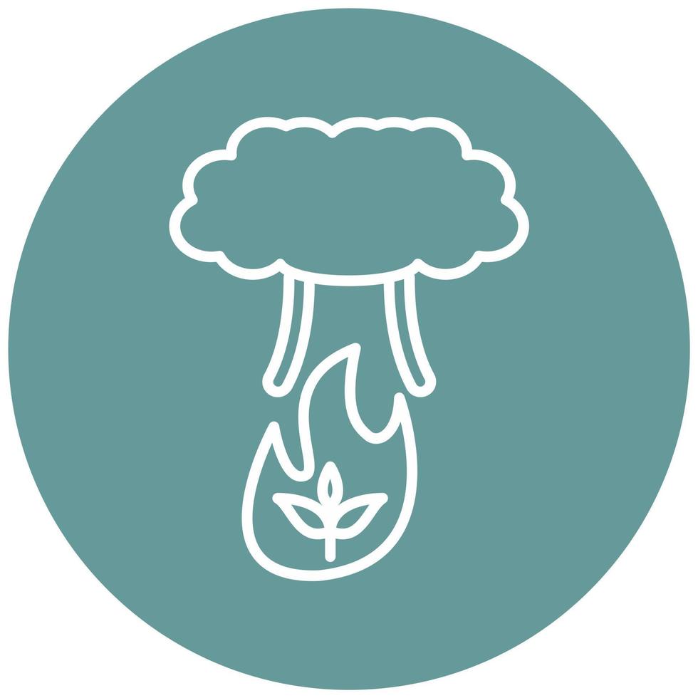 Fire Pollution Vector Icon Style