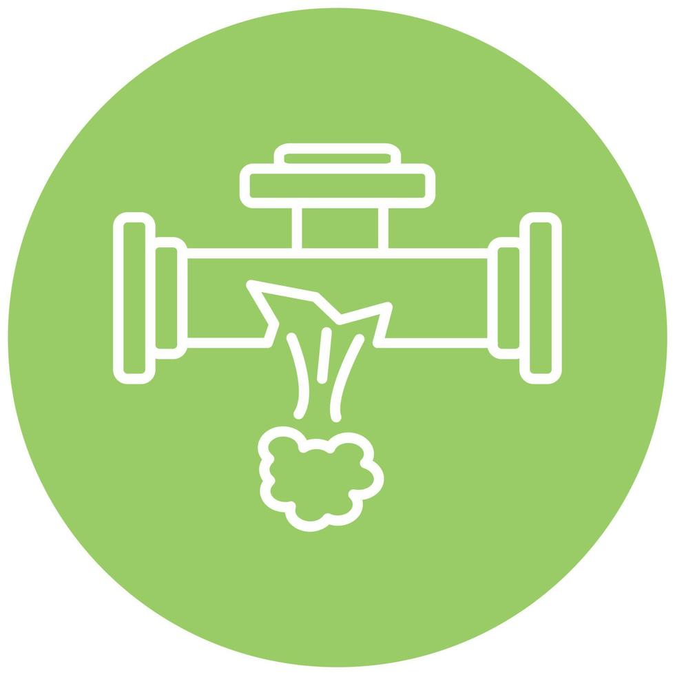 Gas Pipe Leak Vector Icon Style
