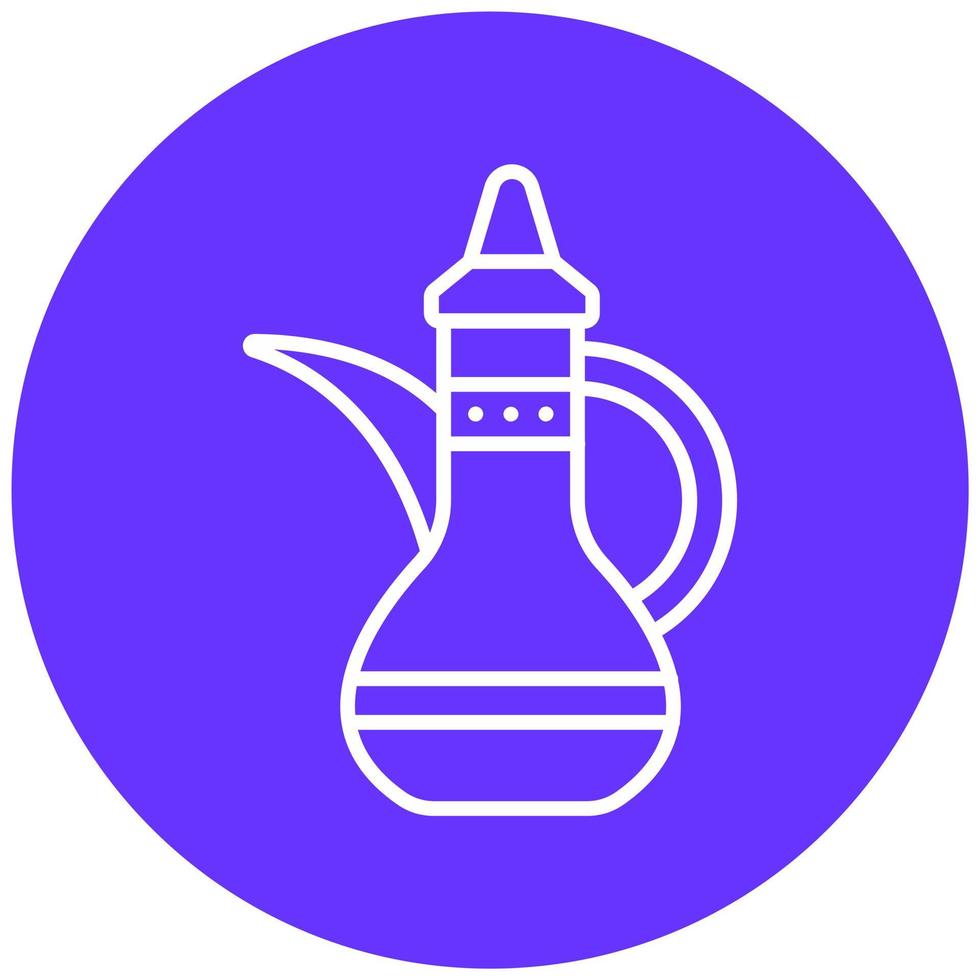 Arabic Teapot Vector Icon Style