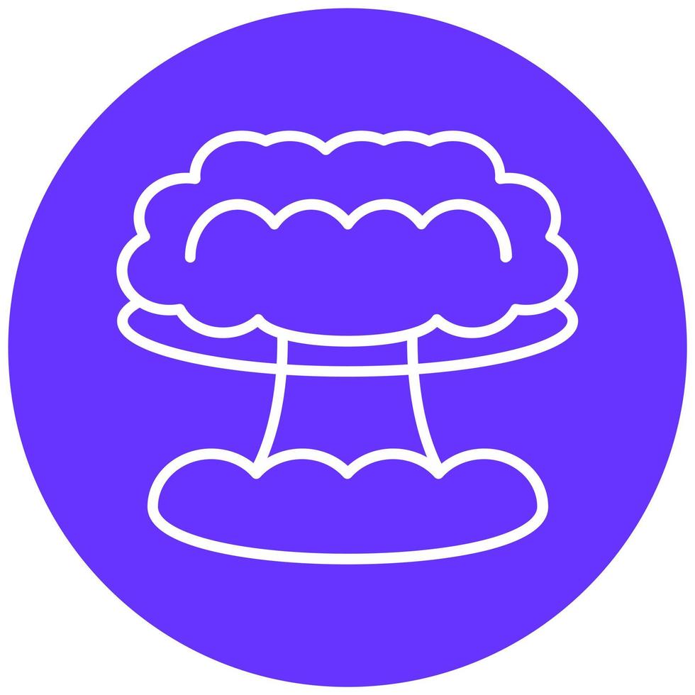 Nuclear Explosion Vector Icon Style
