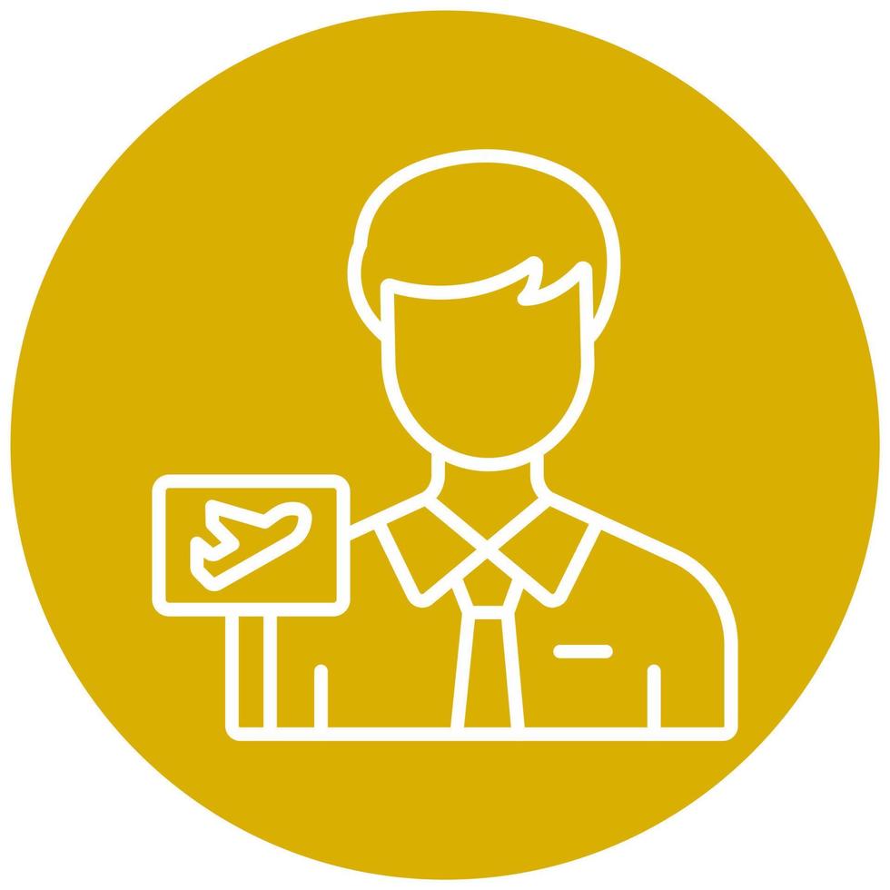 Airport Representative Vector Icon Style