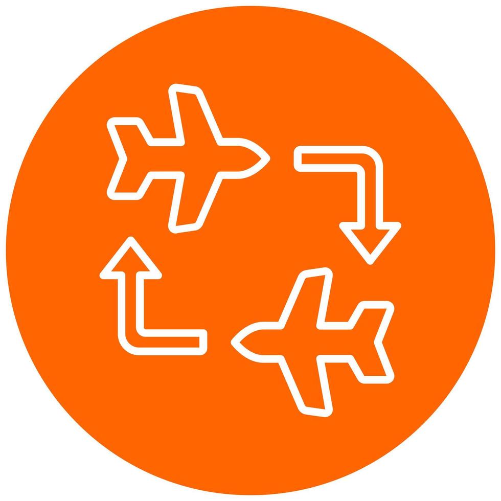 Connecting Flight Vector Icon Style