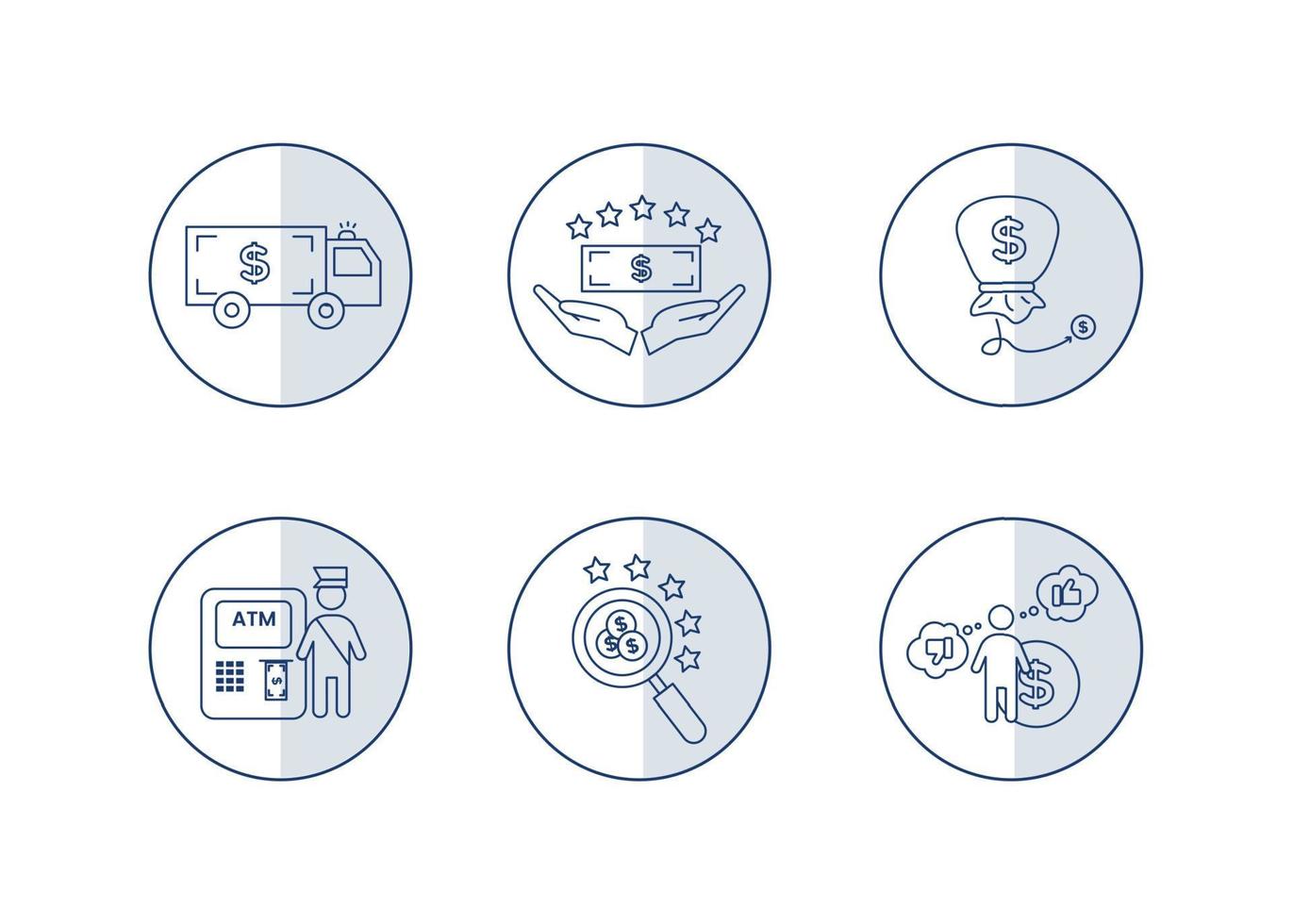 Finance. Vector illustration set of icons rating services, collection.