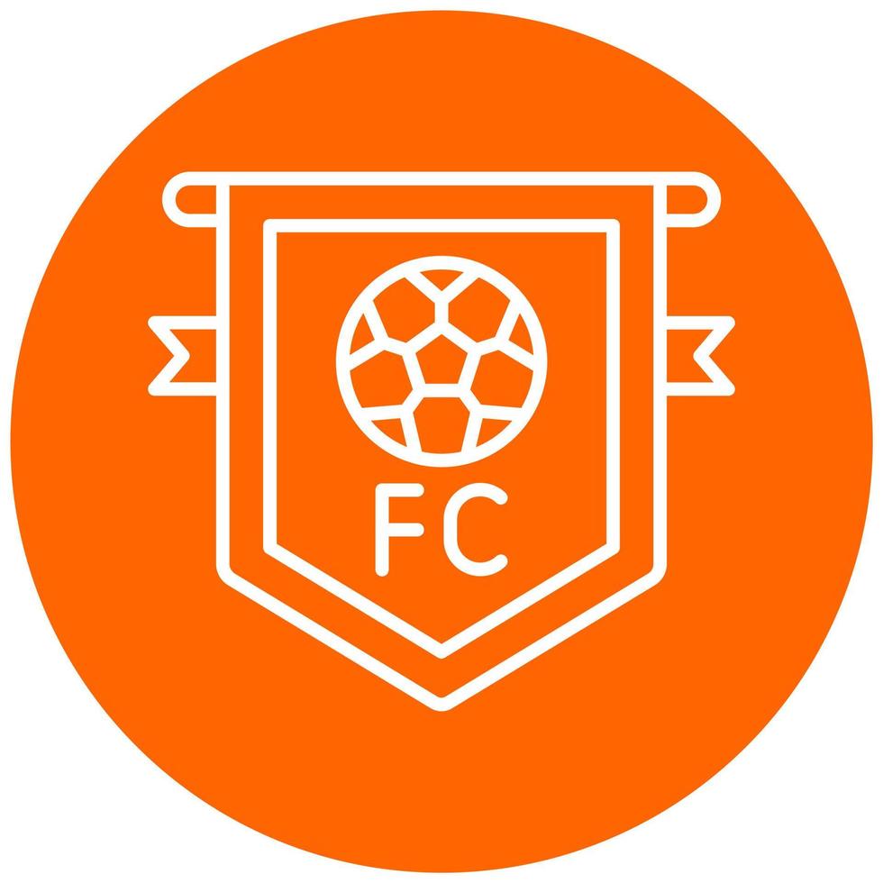 fútbol americano club vector icono estilo