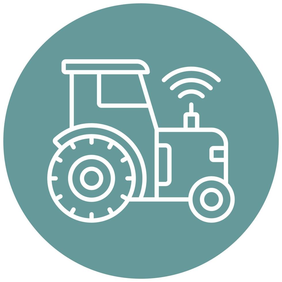 Smart Tractor Vector Icon Style