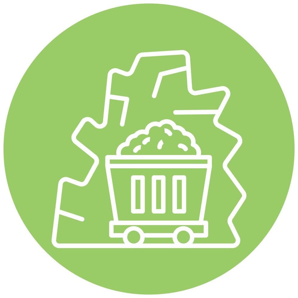 Desert Mine Vector Icon Style