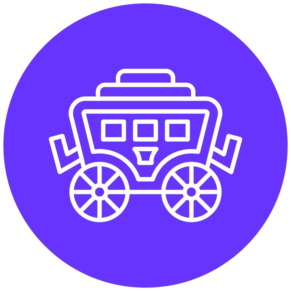 Desert Carriage Vector Icon Style