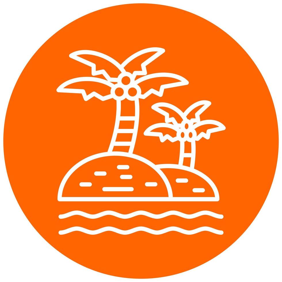 Desert Oasis Vector Icon Style